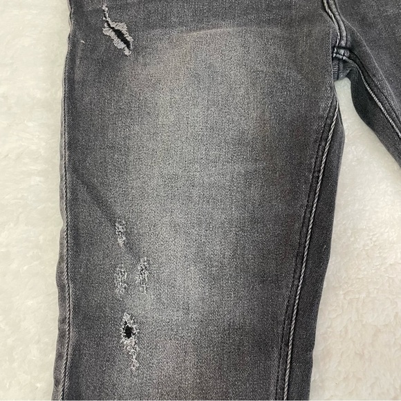 KanCan Jeans Womens 31 Black High Rise Ankle Skinny Distressed Raw Hem Dark Wash - Picture 7 of 12